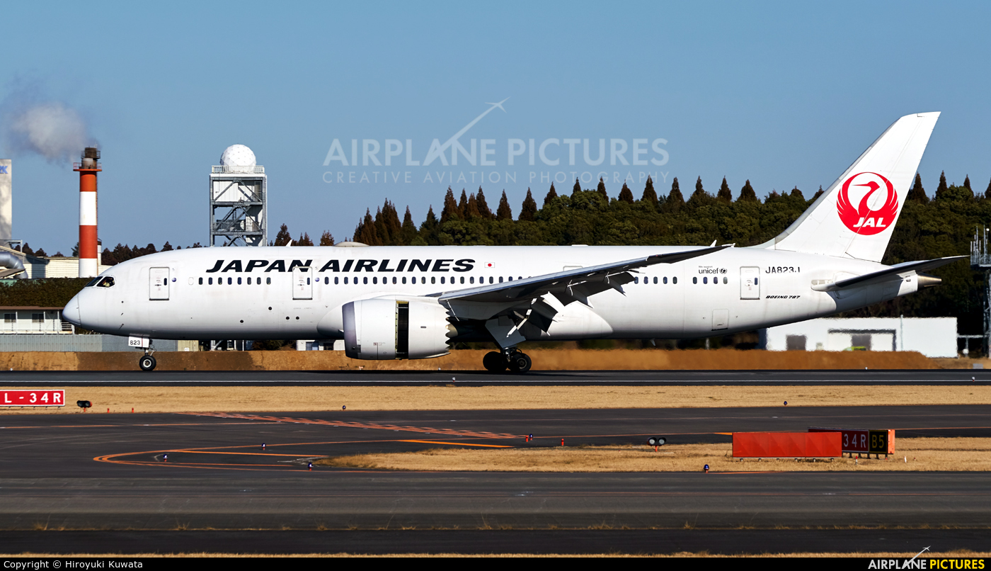 JAL - Japan Airlines JA823J aircraft at Tokyo - Narita Intl