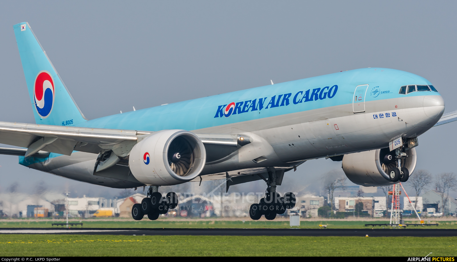 Korean Air Cargo HL8005 aircraft at Amsterdam - Schiphol