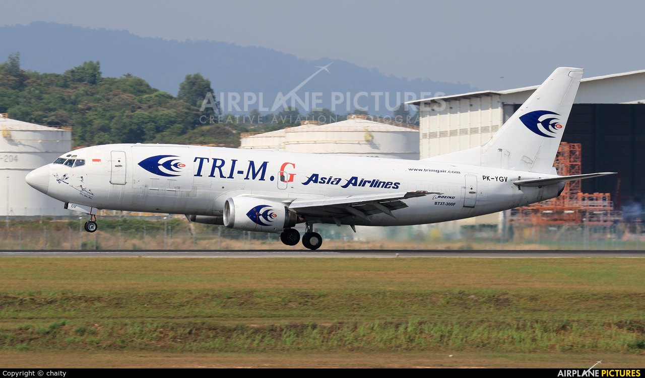 Tri-MG Airlines PK-YGV aircraft at Kuala Lumpur Intl