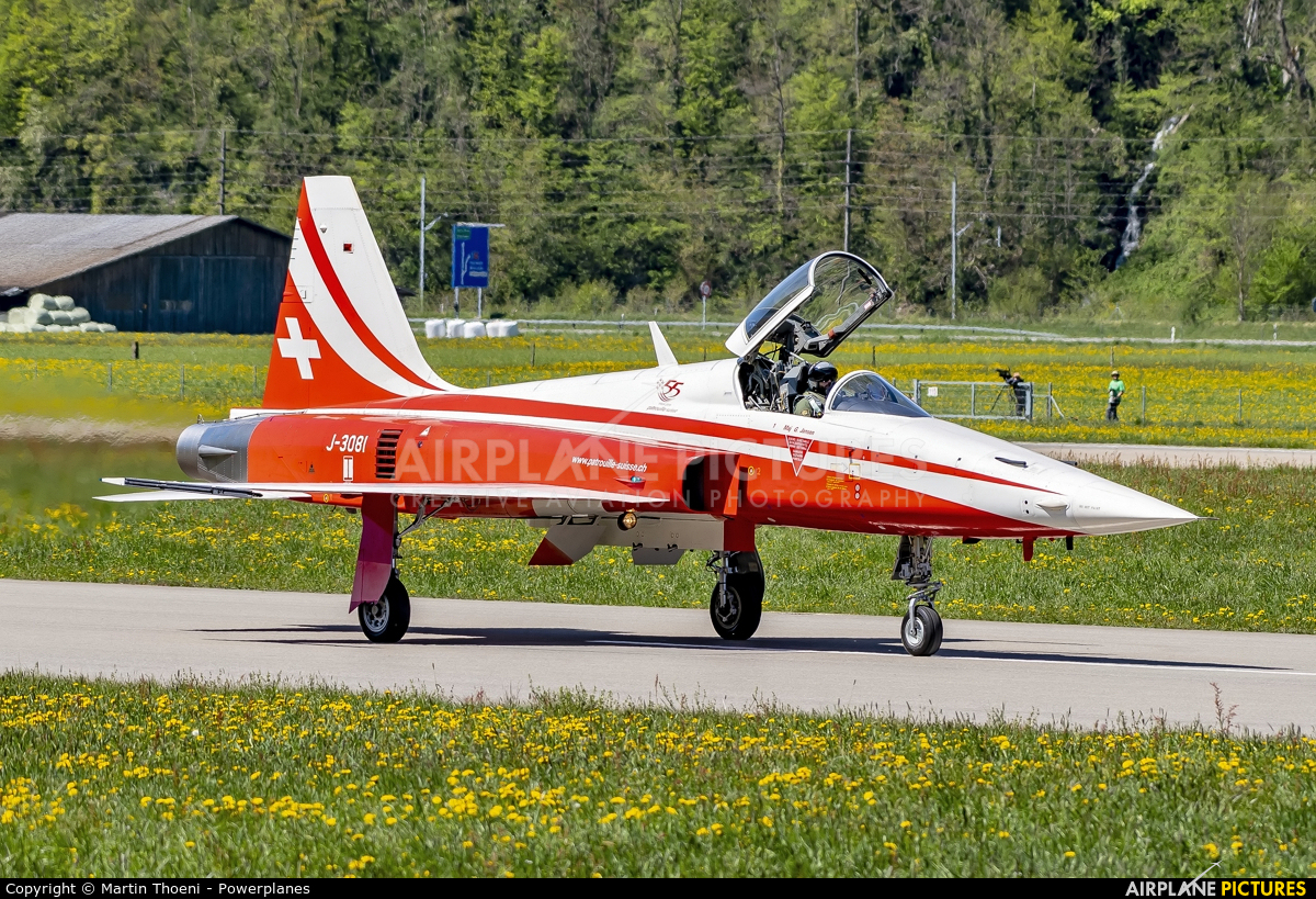 Switzerland - Air Force:  Patrouille de Suisse J-3081 aircraft at Meiringen