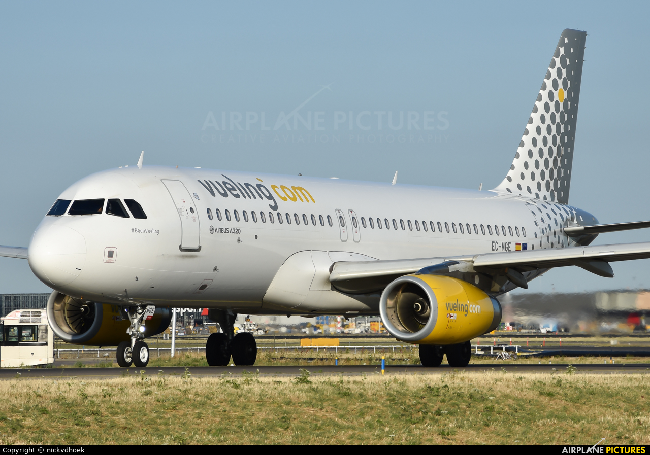 Vueling Airlines EC-MGE aircraft at Amsterdam - Schiphol