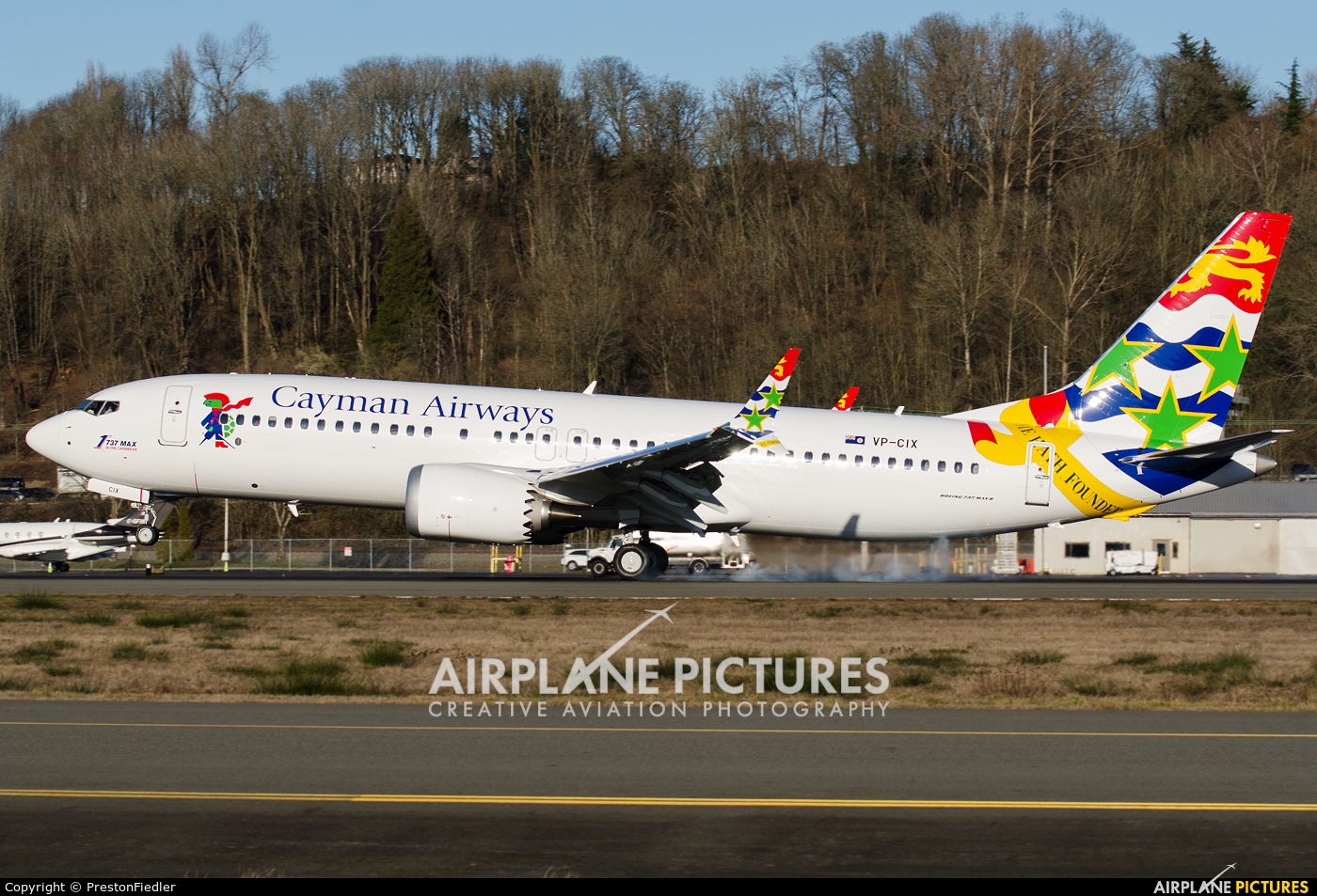 Cayman Airways VP-CIX aircraft at Seattle - Boeing Field / King County Intl