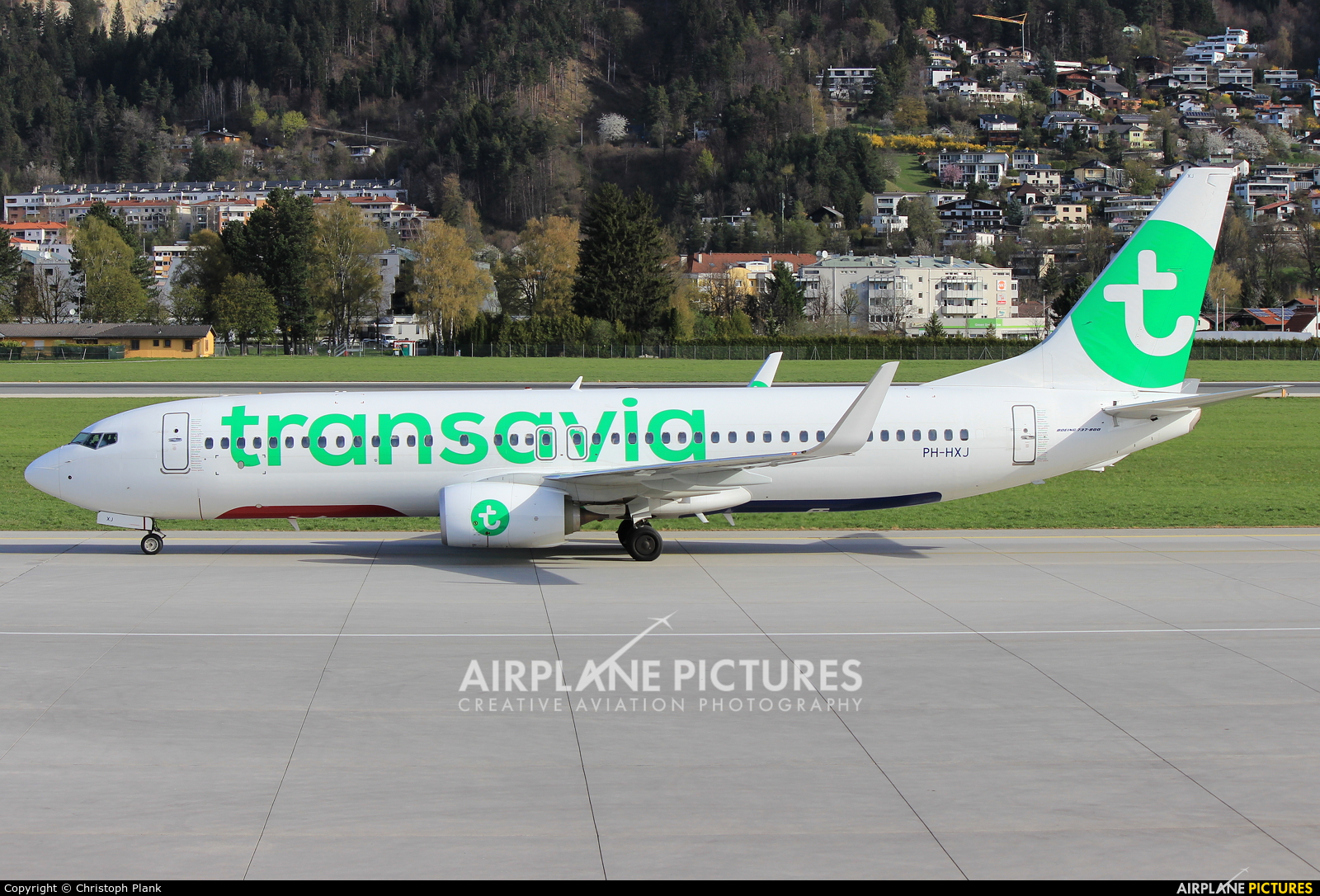 Transavia PH-HXJ aircraft at Innsbruck