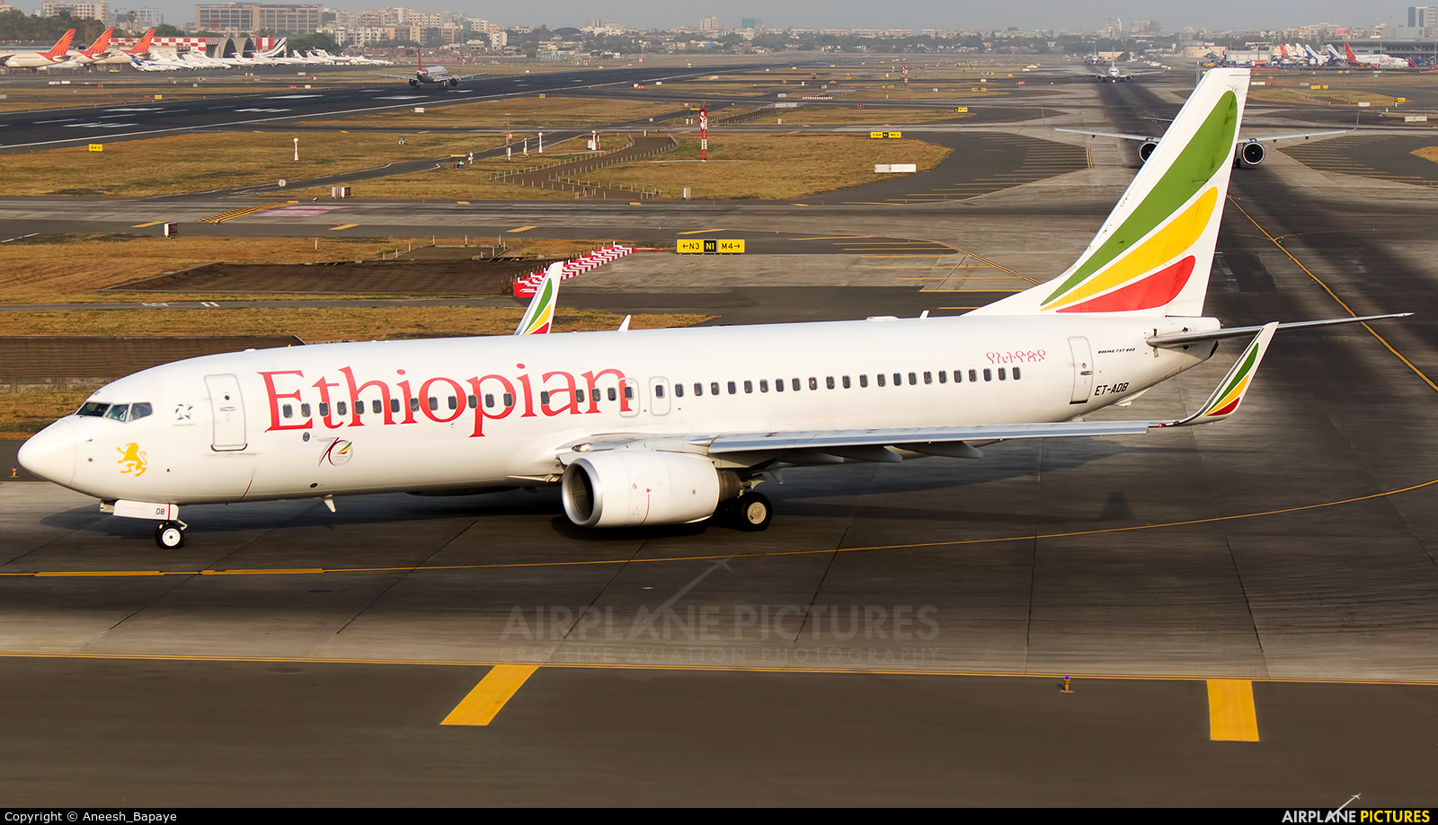 Ethiopian Airlines ET-AOB aircraft at Mumbai - Chhatrapati Shivaji Intl