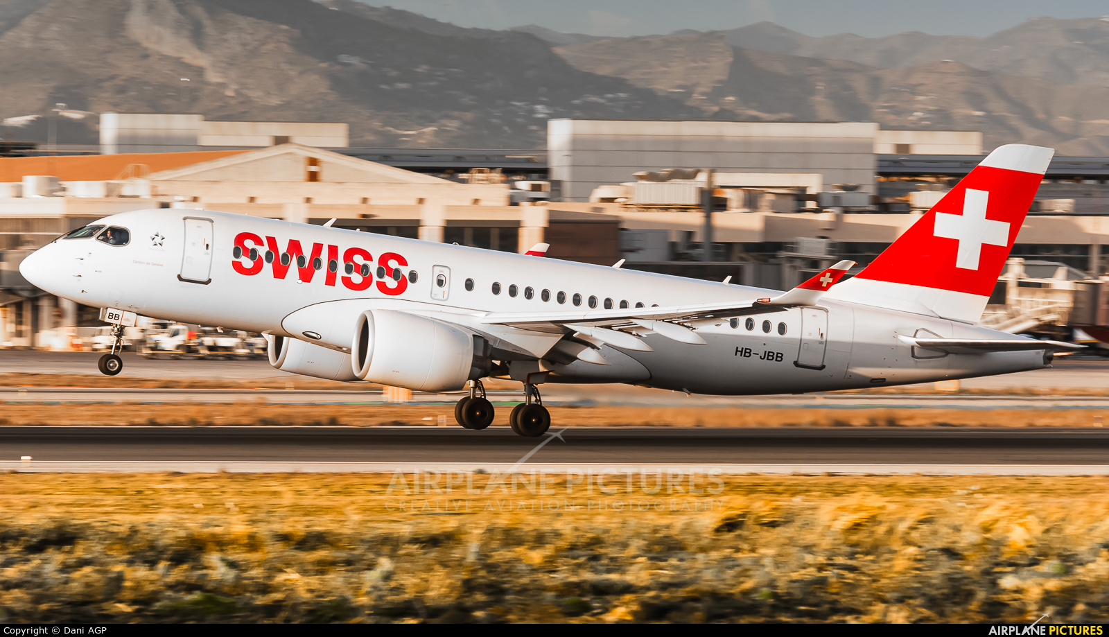 Swiss HB-JBB aircraft at Málaga