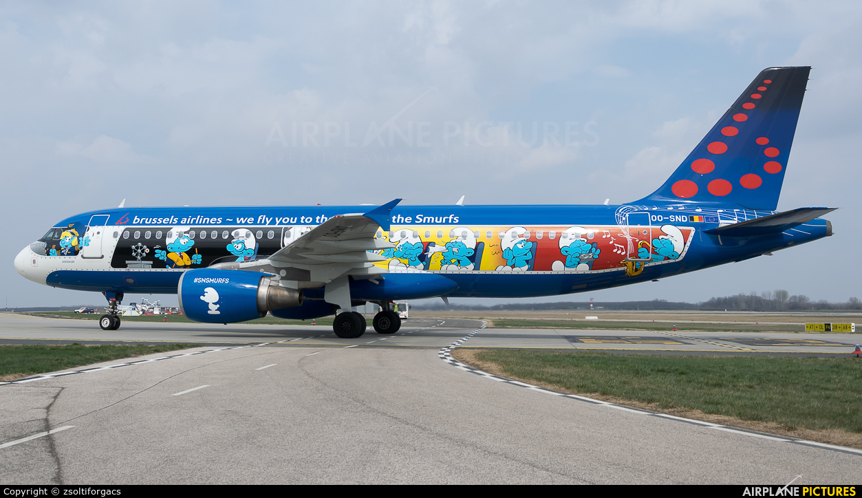 Brussels Airlines OO-SND aircraft at Budapest Ferenc Liszt International Airport
