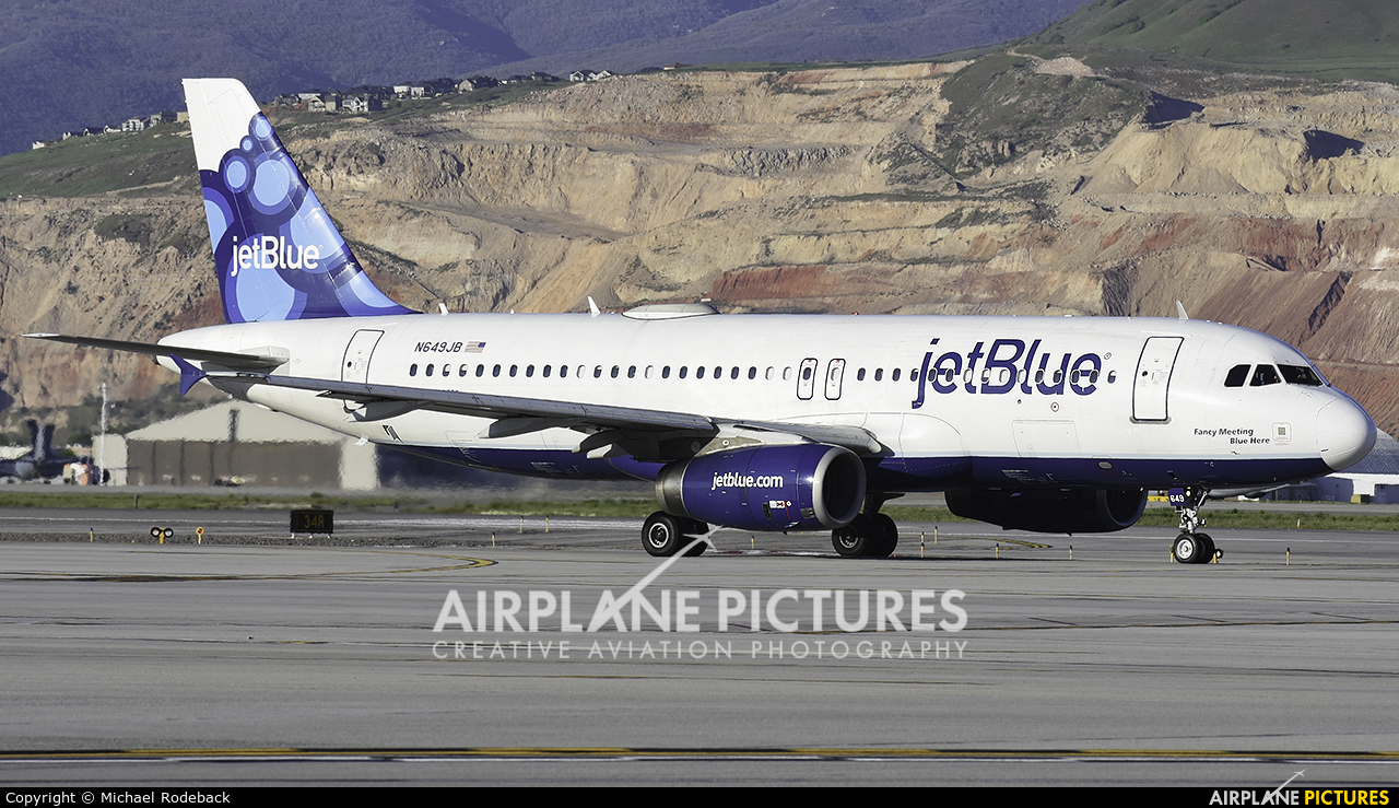 JetBlue Airways N649JB aircraft at Salt Lake City
