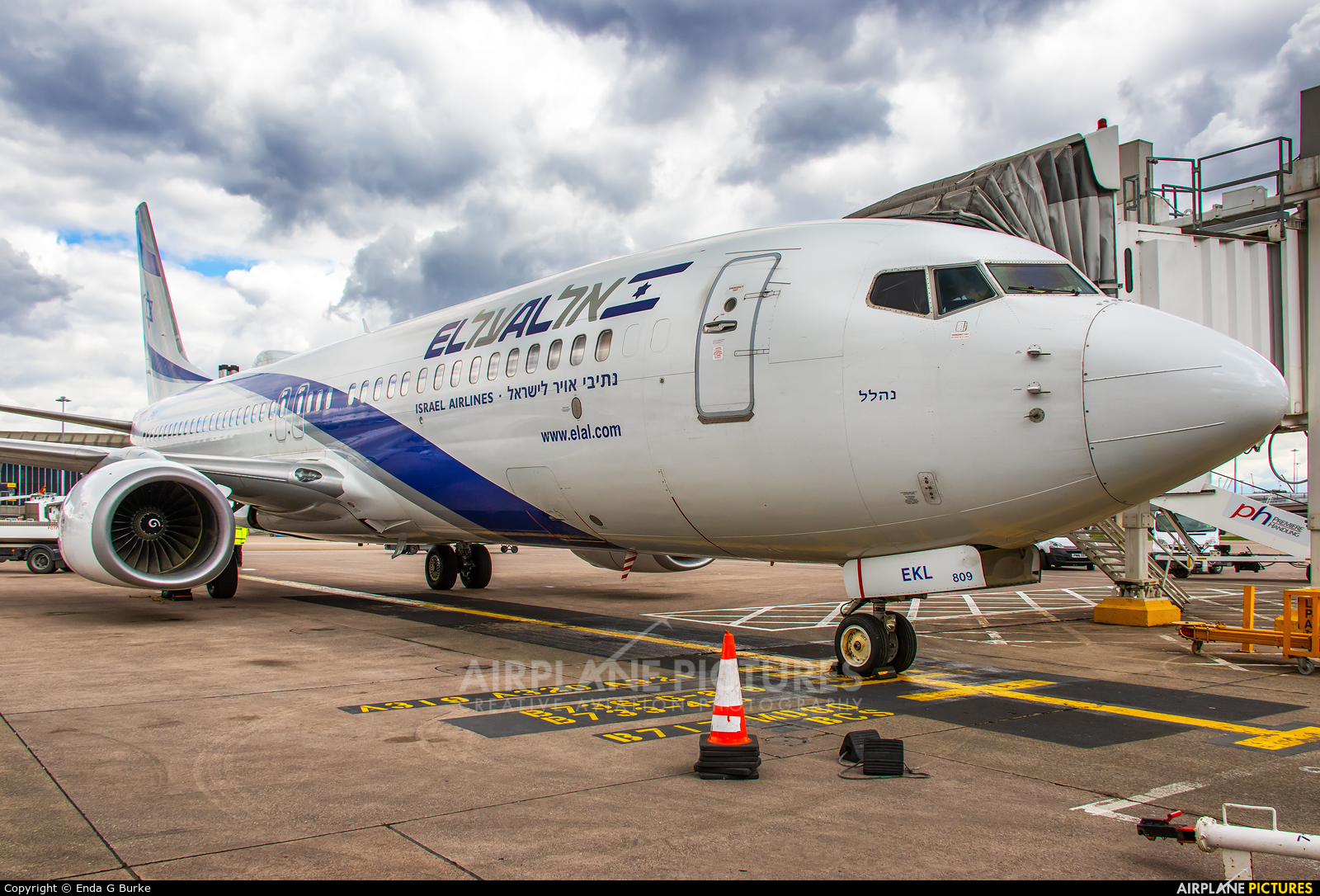 El Al Israel Airlines 4X-EKL aircraft at Manchester