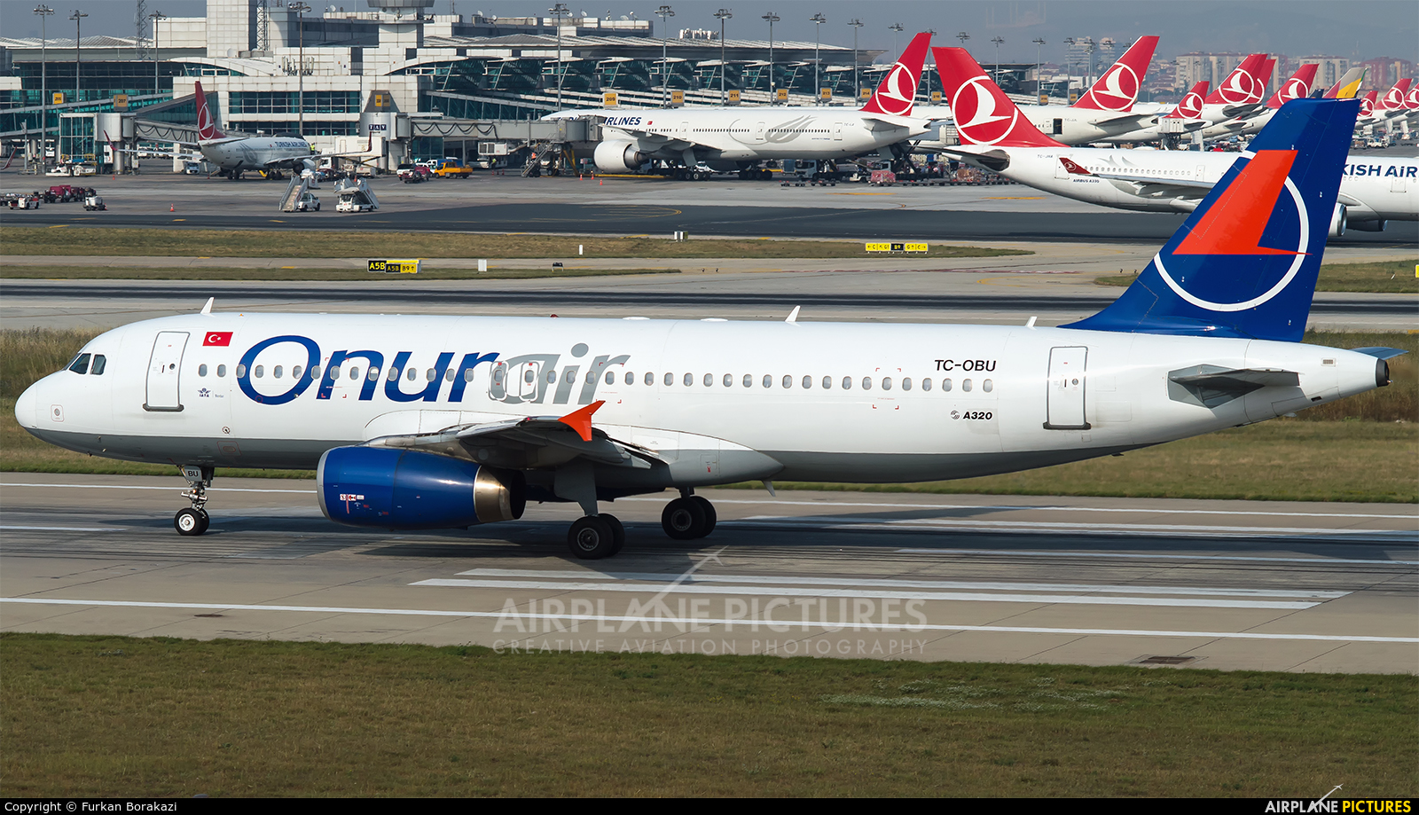 Onur Air TC-OBU aircraft at Istanbul - Ataturk