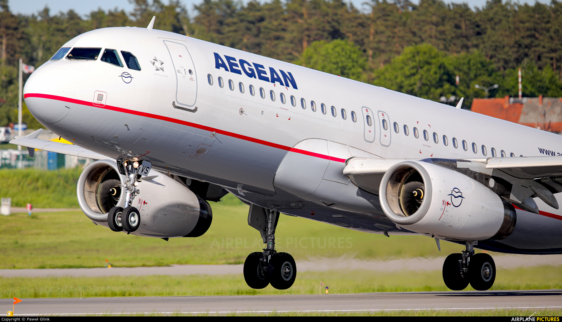 Aegean Airlines SX-DVS aircraft at Gdańsk - Lech Wałęsa