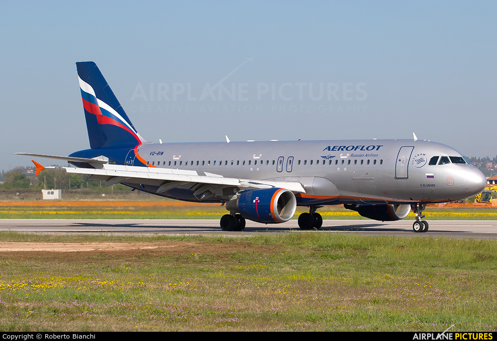 Aeroflot VQ-BIW aircraft at Verona - Villafranca