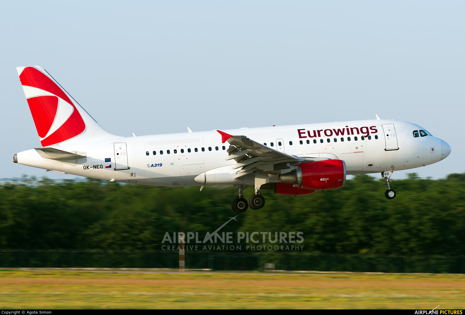 Eurowings OK-NEO aircraft at Budapest Ferenc Liszt International Airport