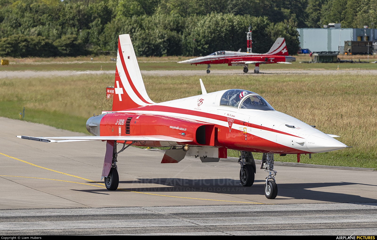 Switzerland - Air Force:  Patrouille de Suisse J-3091 aircraft at Uden - Volkel