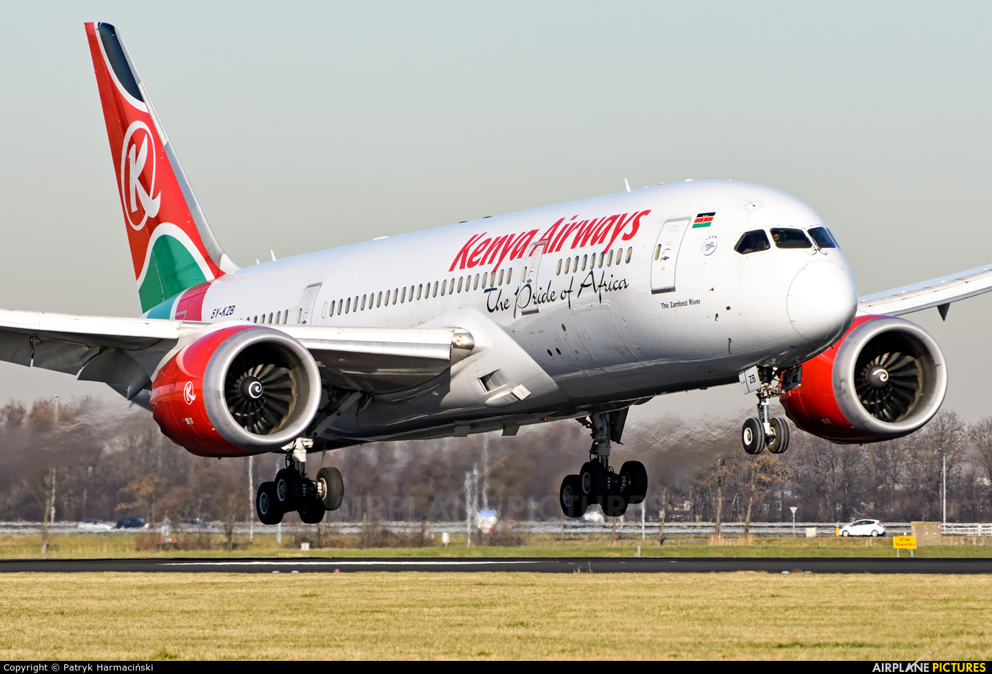 Kenya Airways 5Y-KZB aircraft at Amsterdam - Schiphol