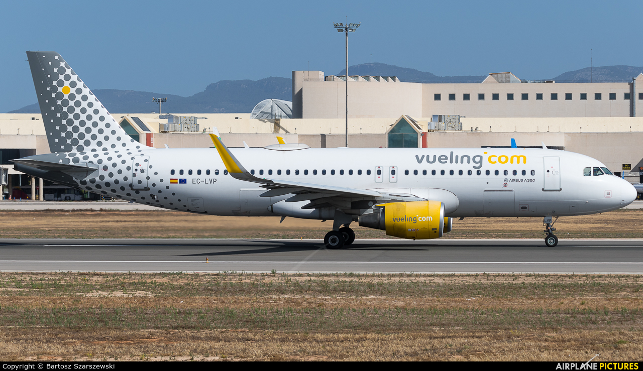 Vueling Airlines EC-LVP aircraft at Palma de Mallorca