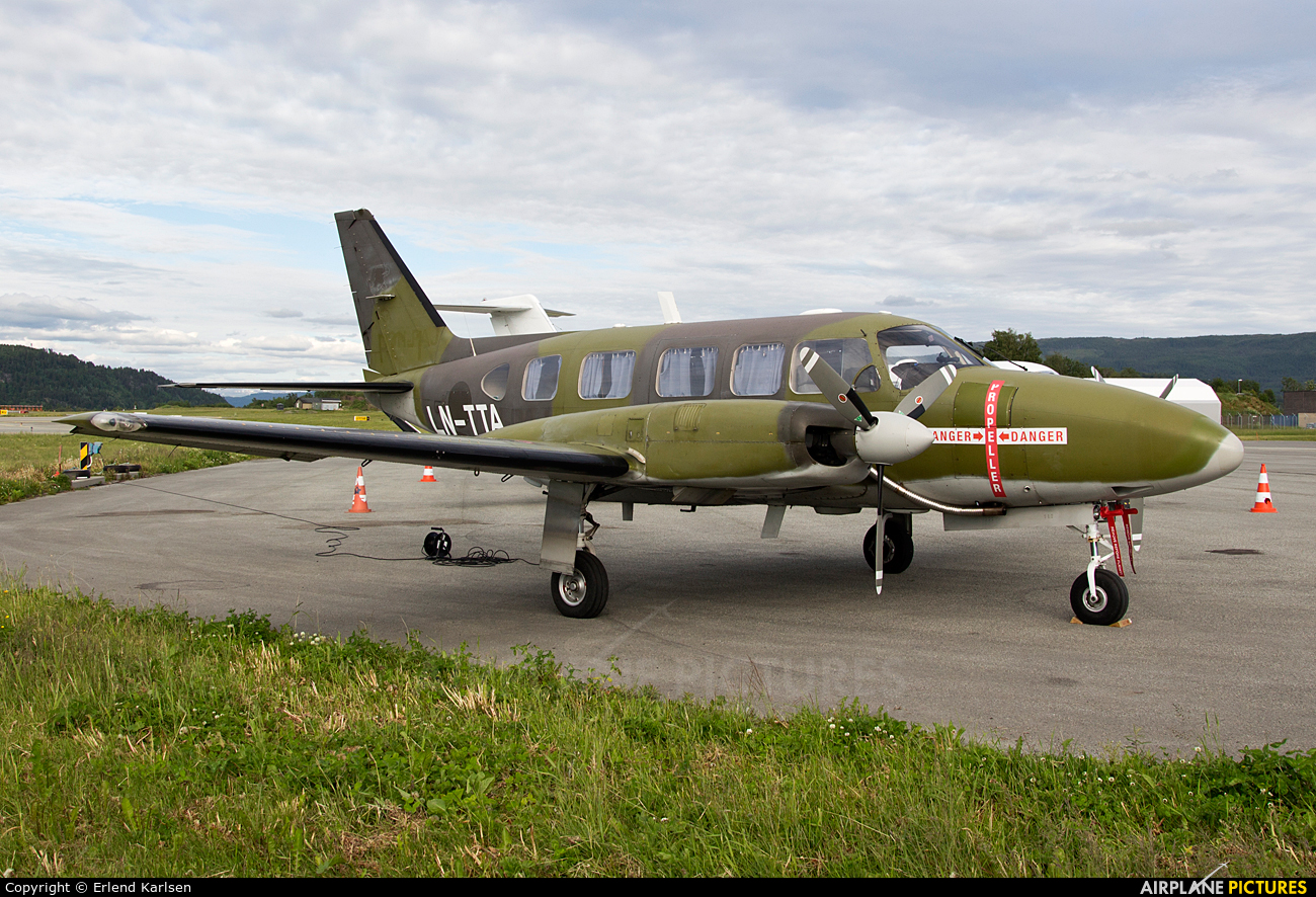Blom Geomatics AS LN-TTA aircraft at Trondheim - Vaernes