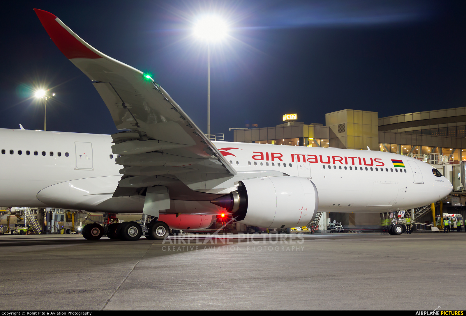 Air Mauritius 3B-NBU aircraft at Mumbai - Chhatrapati Shivaji Intl