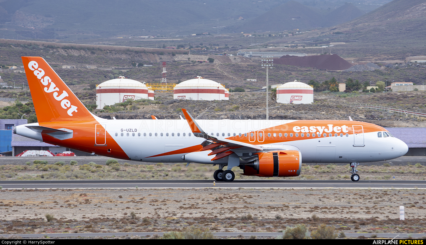 easyJet G-UZLD aircraft at Tenerife Sur - Reina Sofia