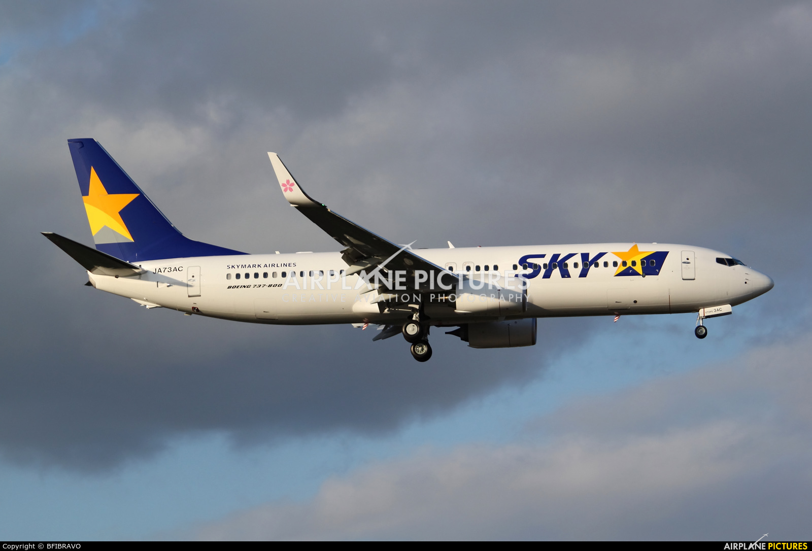 Skymark Airlines JA73AC aircraft at Seattle - Boeing Field / King County Intl