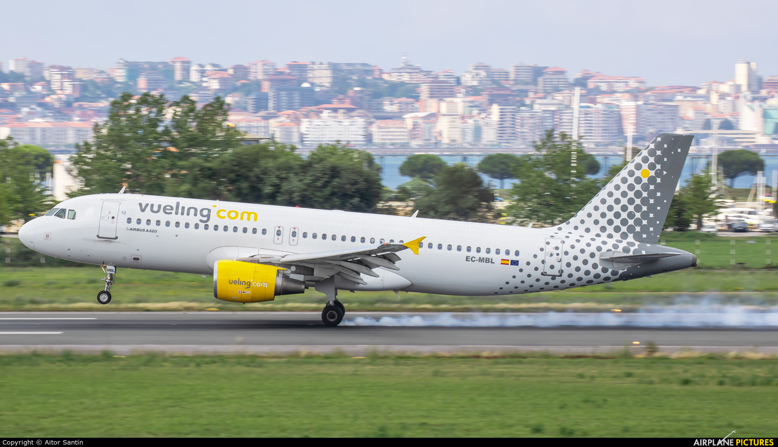 Vueling Airlines EC-MBL aircraft at Santander