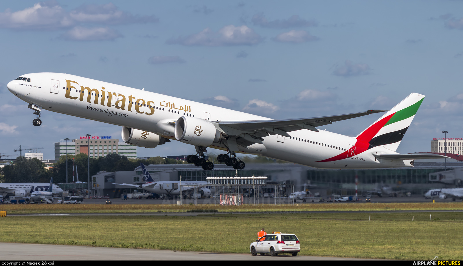 Emirates Airlines A6-EPC aircraft at Warsaw - Frederic Chopin