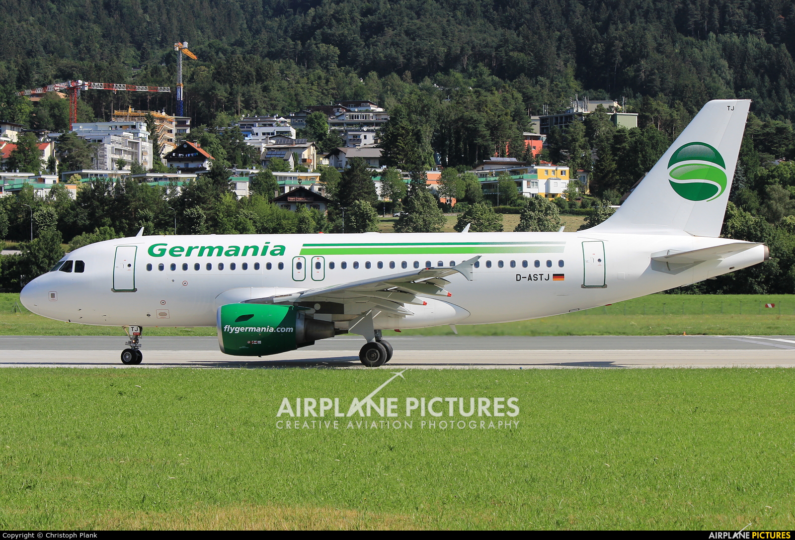 Germania D-ASTJ aircraft at Innsbruck
