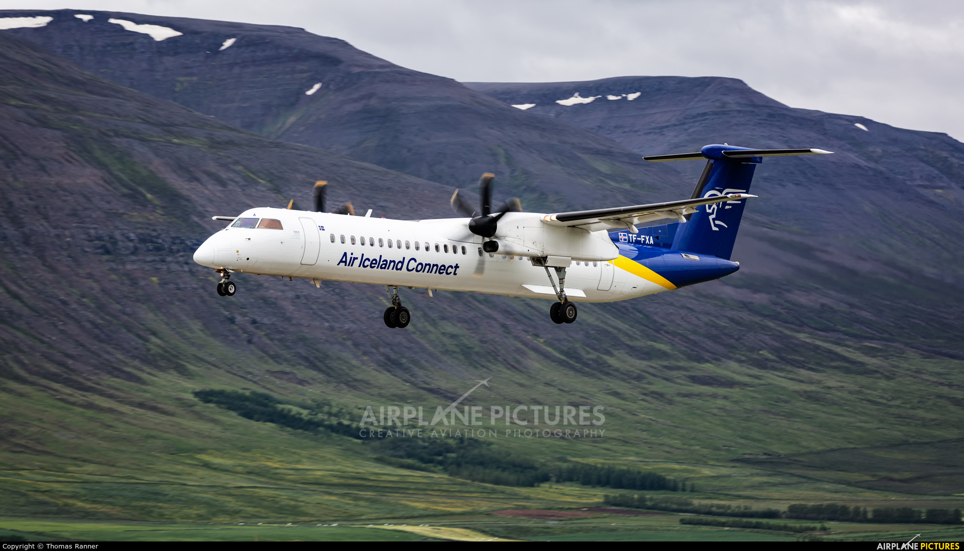 Flugfelag Islands - Air Iceland TF-FXA aircraft at Akureyri