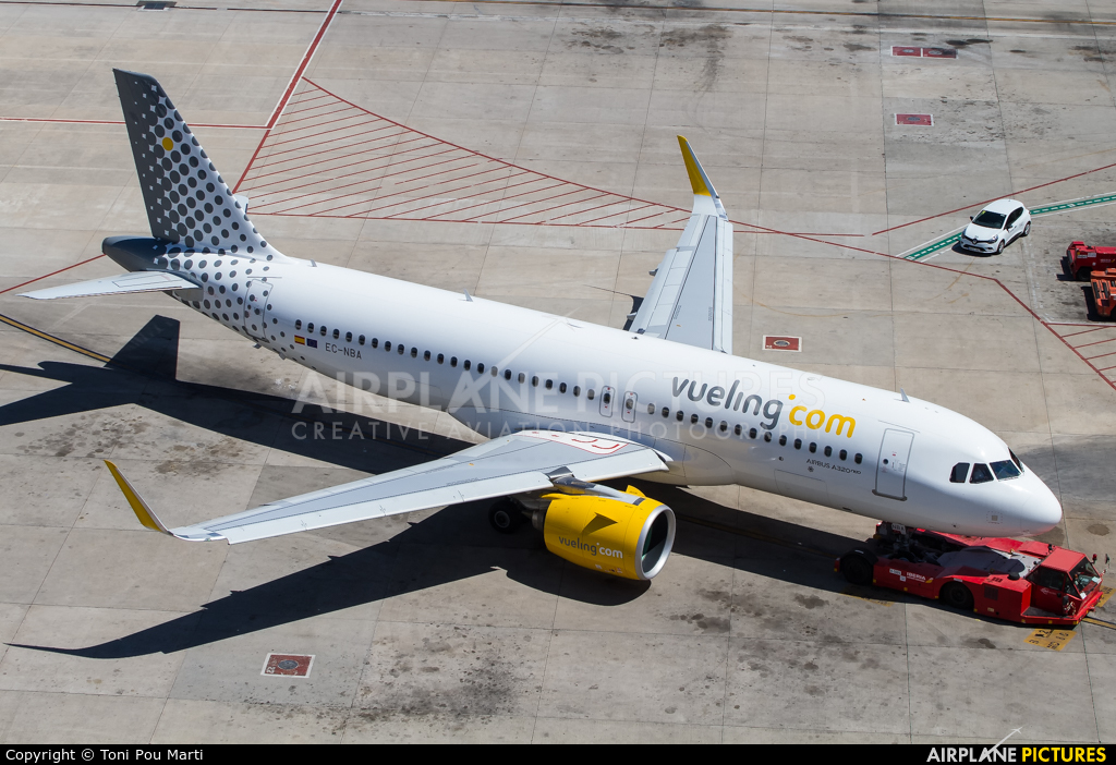 Vueling Airlines EC-NBA aircraft at Palma de Mallorca