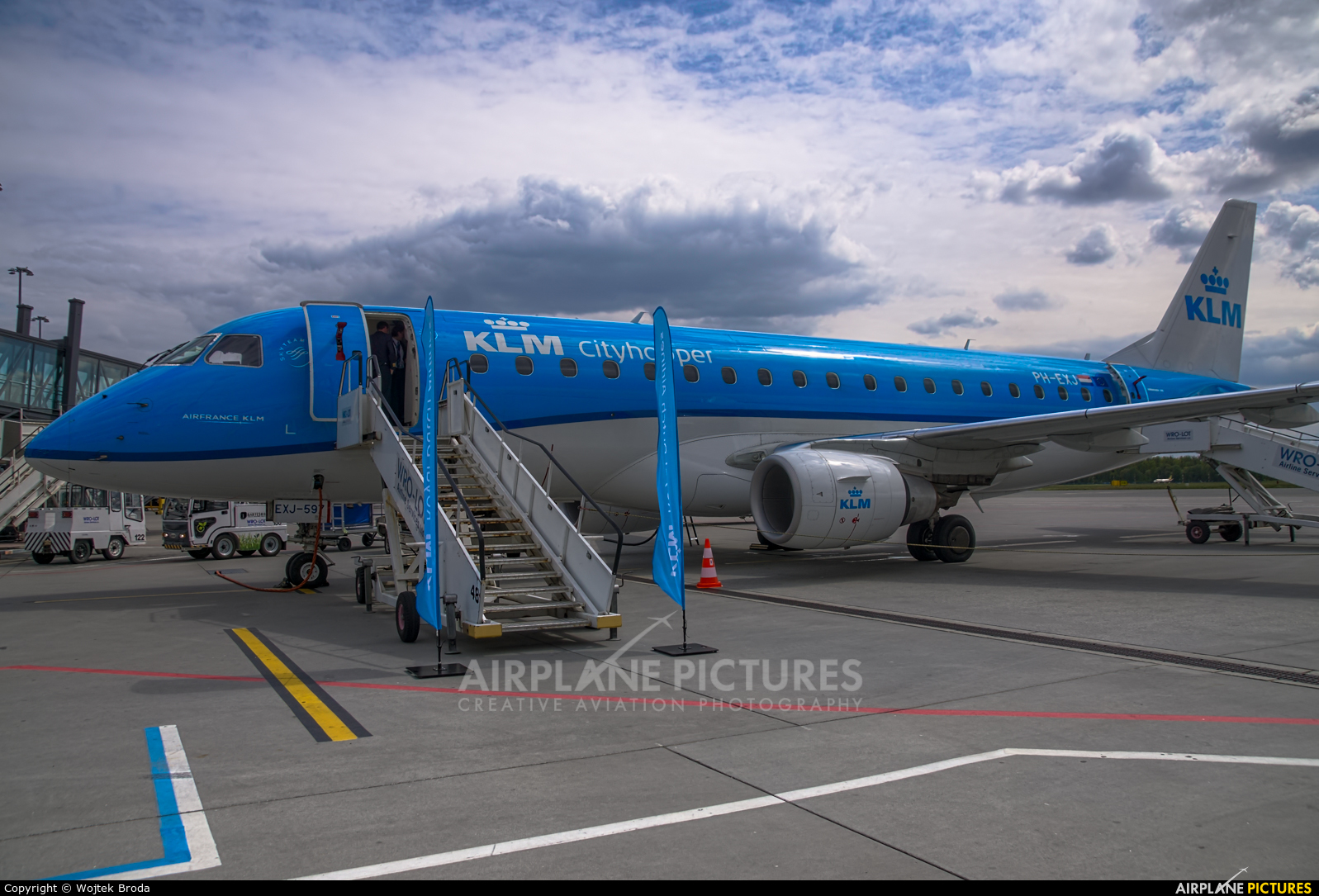 KLM Cityhopper PH-EXJ aircraft at Wrocław - Copernicus