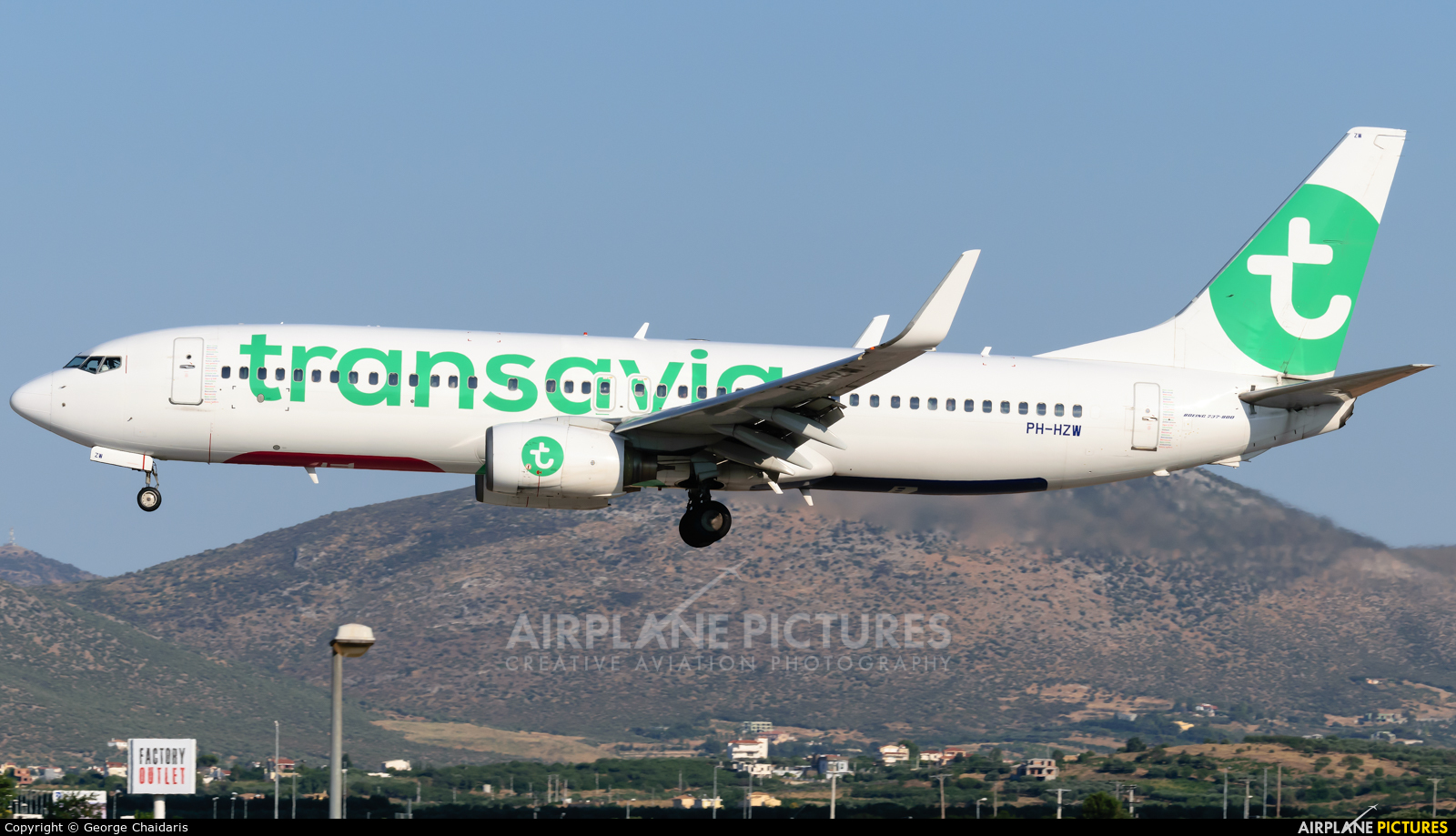 Transavia PH-HZW aircraft at Athens - Eleftherios Venizelos