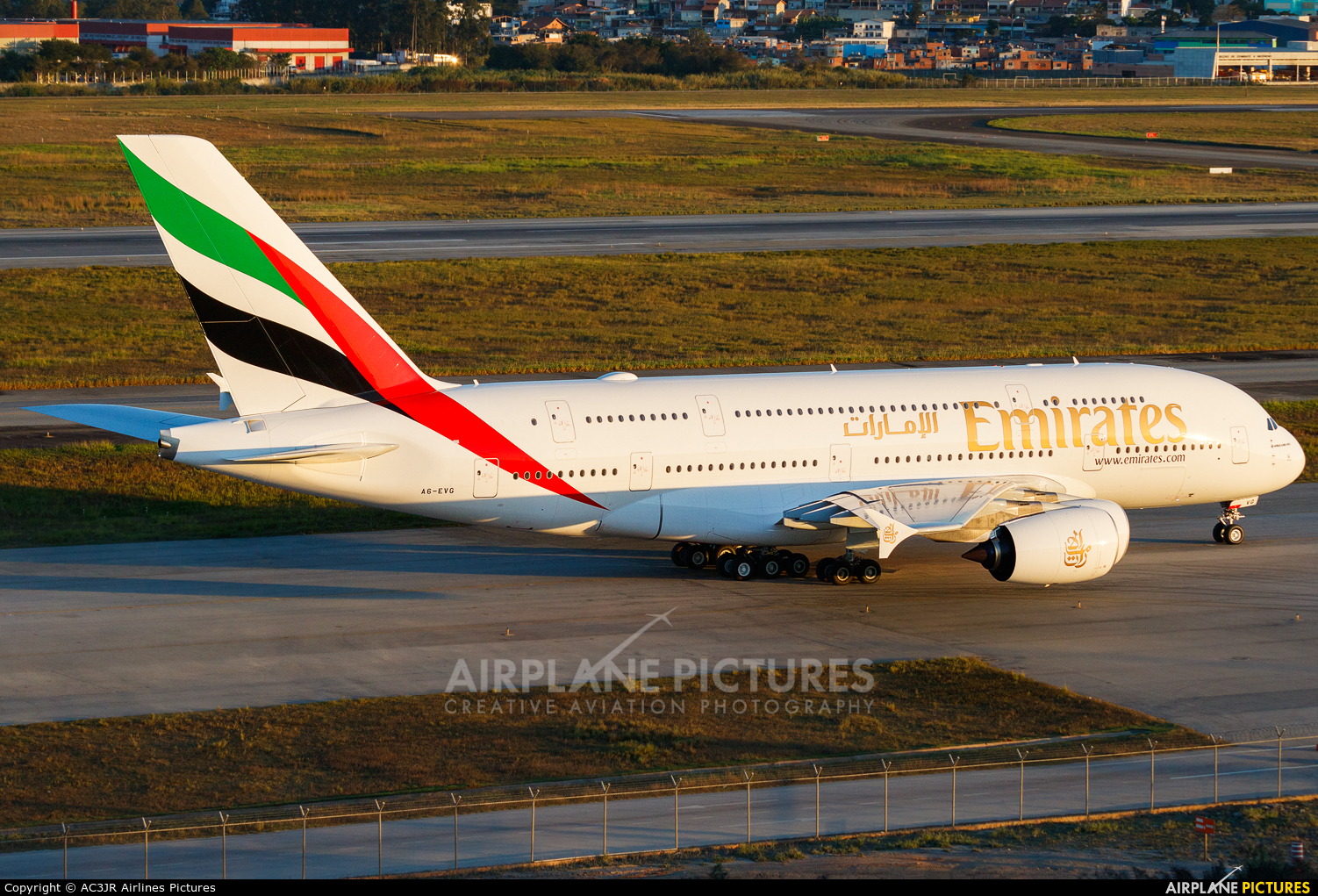 Emirates Airlines A6-EVG aircraft at São Paulo - Guarulhos