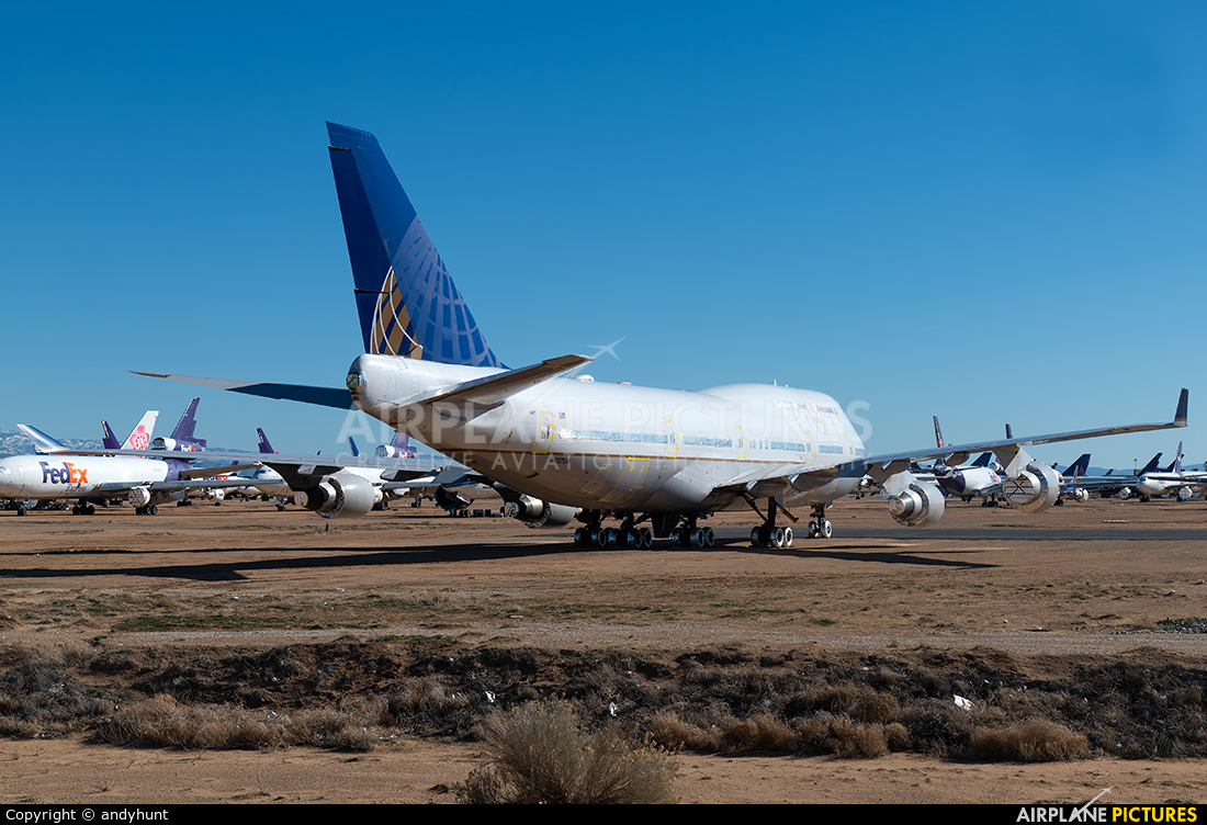 United Airlines N127UA aircraft at Victorville - Southern California Logistics