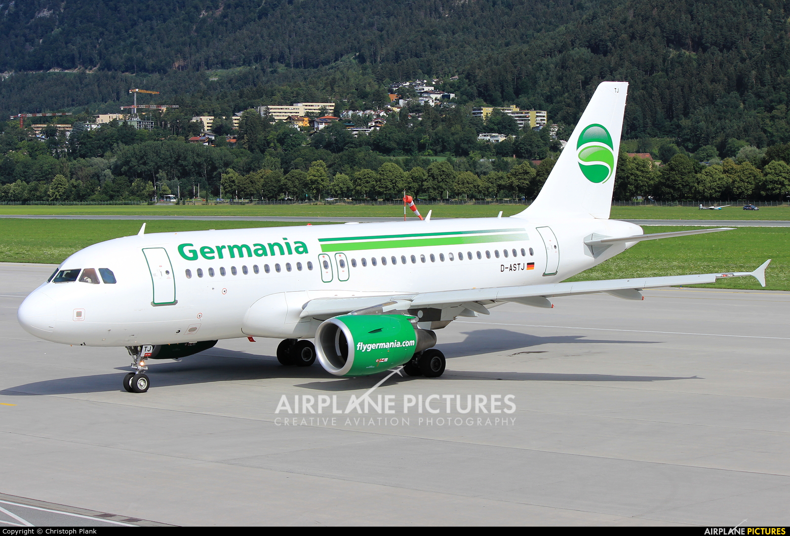 Germania D-ASTJ aircraft at Innsbruck