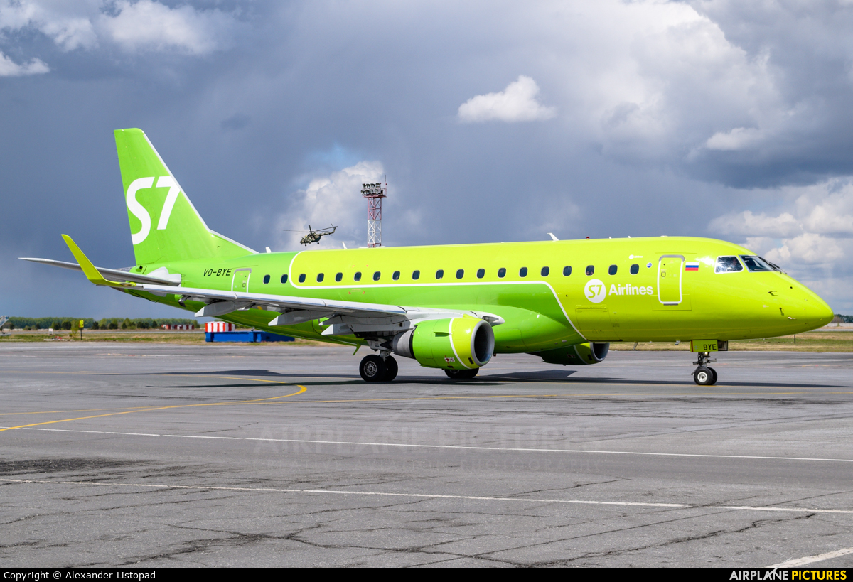 S7 Airlines VQ-BYE aircraft at Novosibirsk