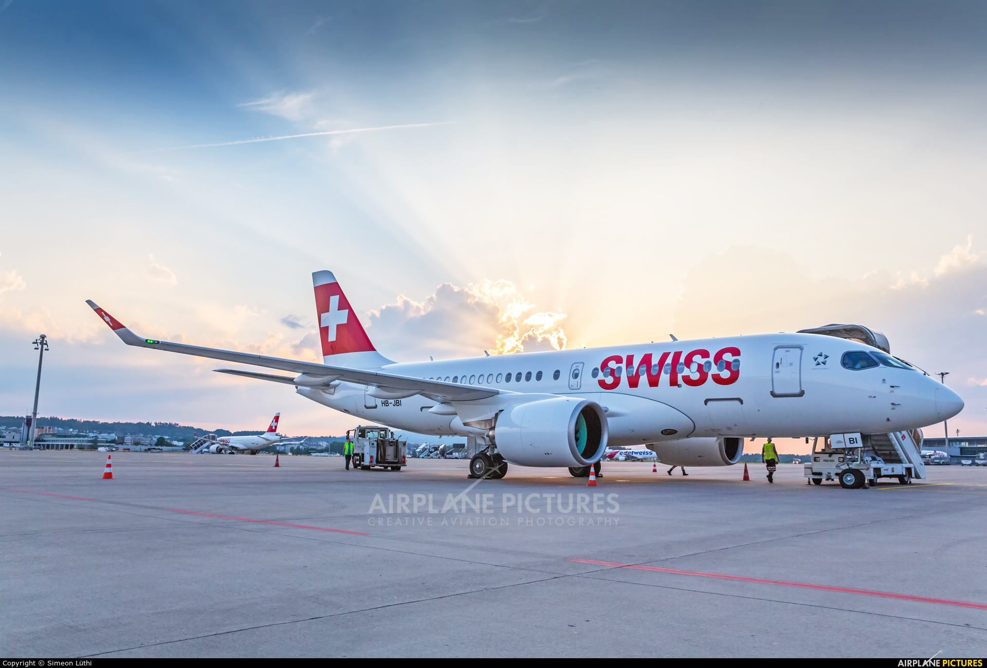 Swiss HB-JBI aircraft at Zurich