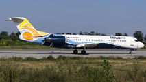 Rare visit of TradeAir Fokker 100 to Craiova title=