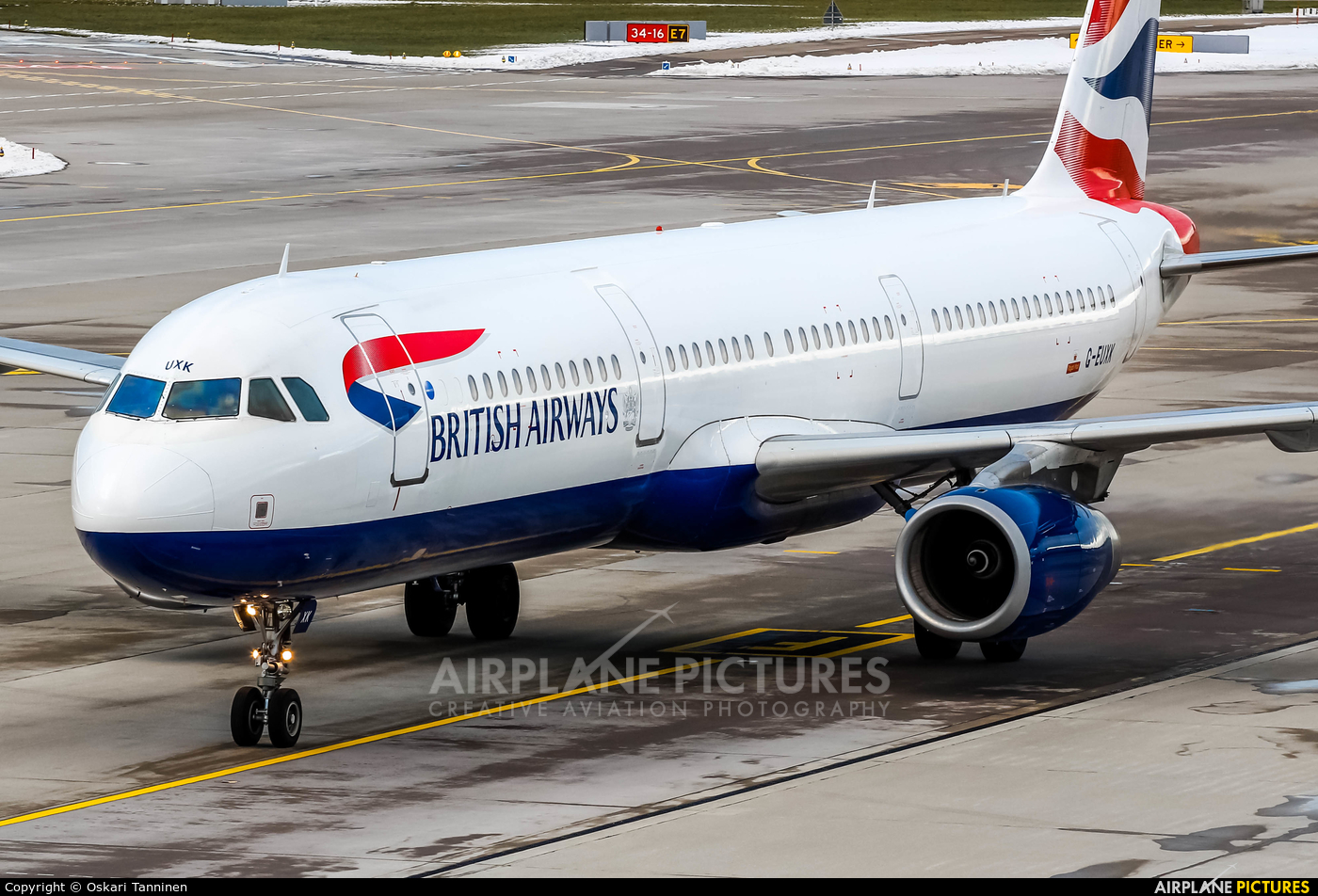 British Airways G-EUXK aircraft at Zurich