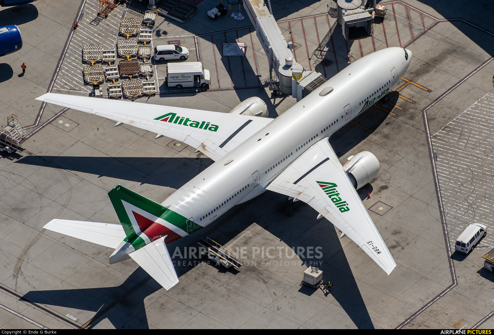 Alitalia EI-DBM aircraft at Los Angeles Intl