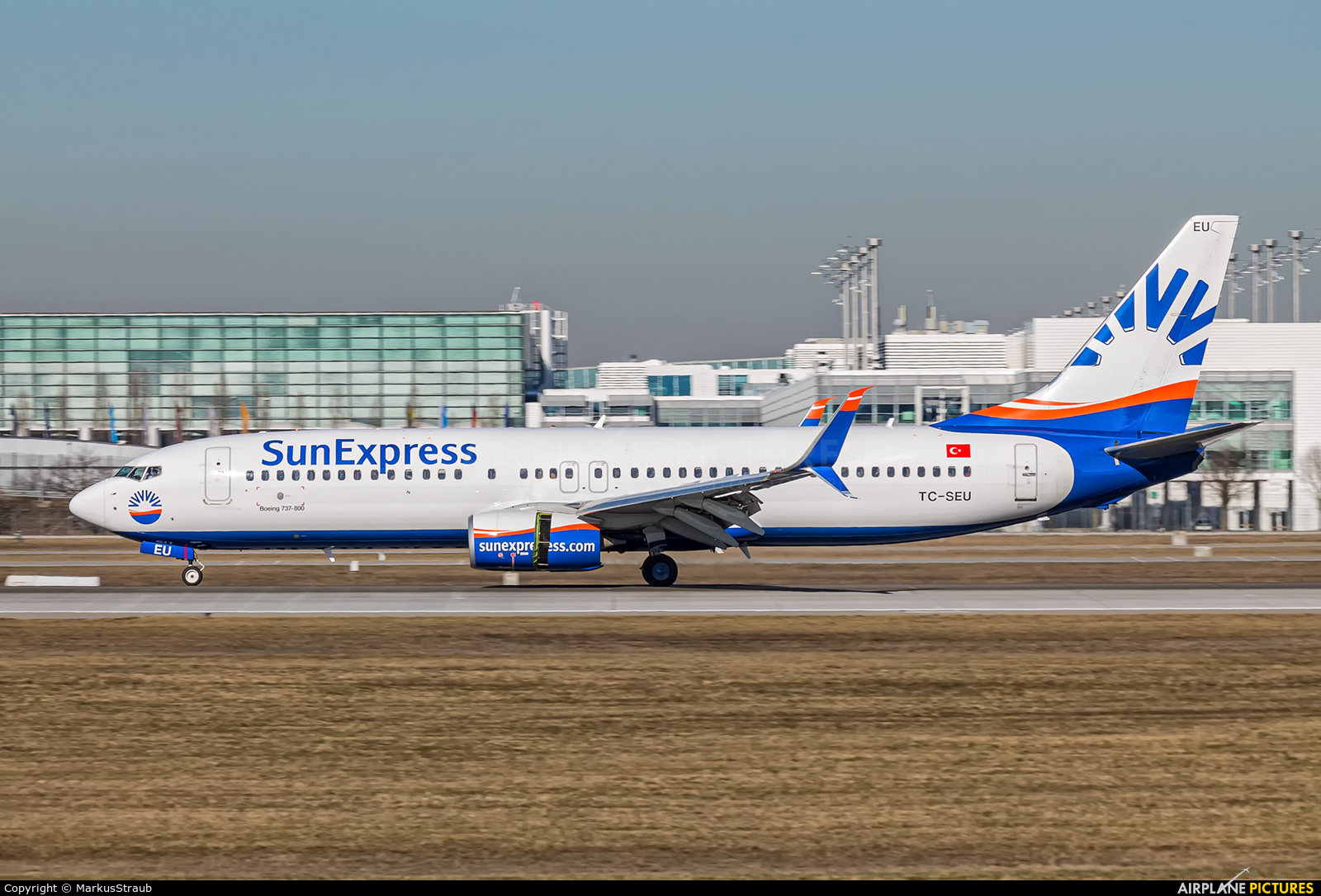 SunExpress TC-SEU aircraft at Munich