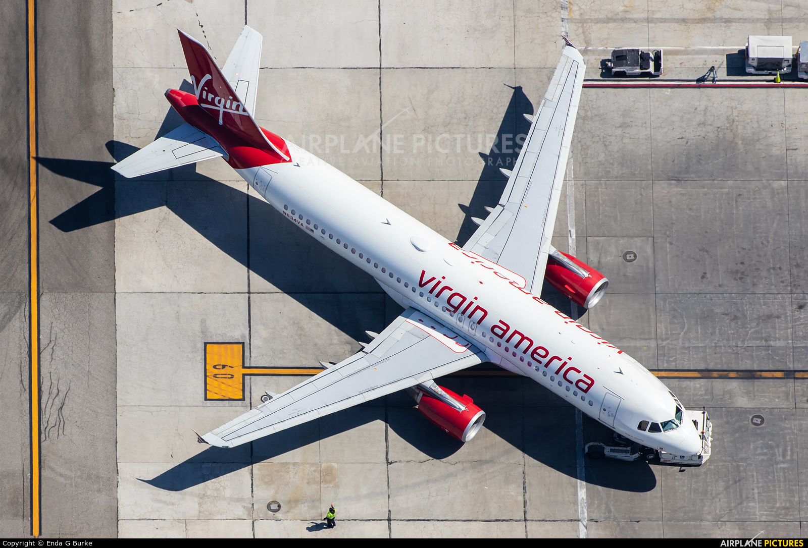 Virgin America N634VA aircraft at Los Angeles Intl