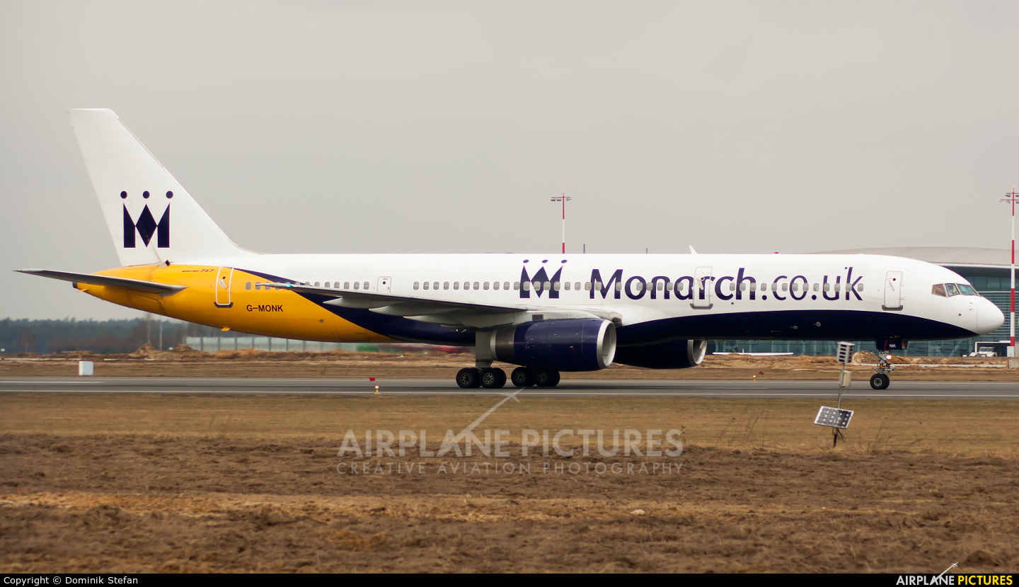 Monarch Airlines G-MONK aircraft at Rzeszów-Jasionka 
