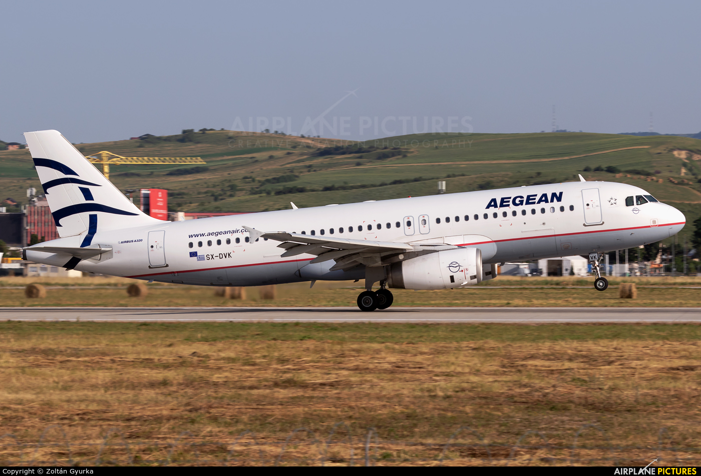 Aegean Airlines SX-DVK aircraft at Cluj Napoca - Someseni