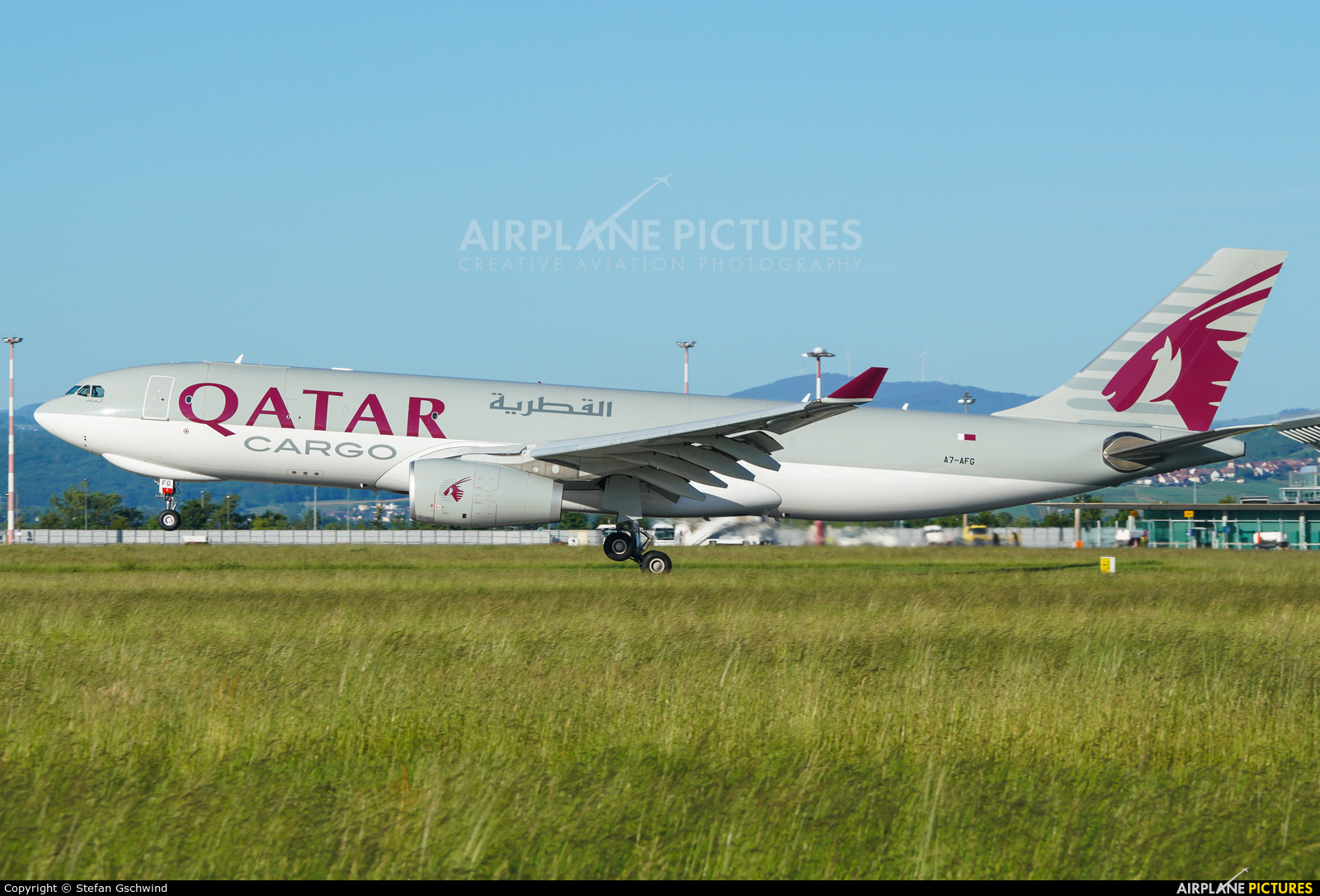 Qatar Airways Cargo A7-AFG aircraft at Basel - Mulhouse- Euro