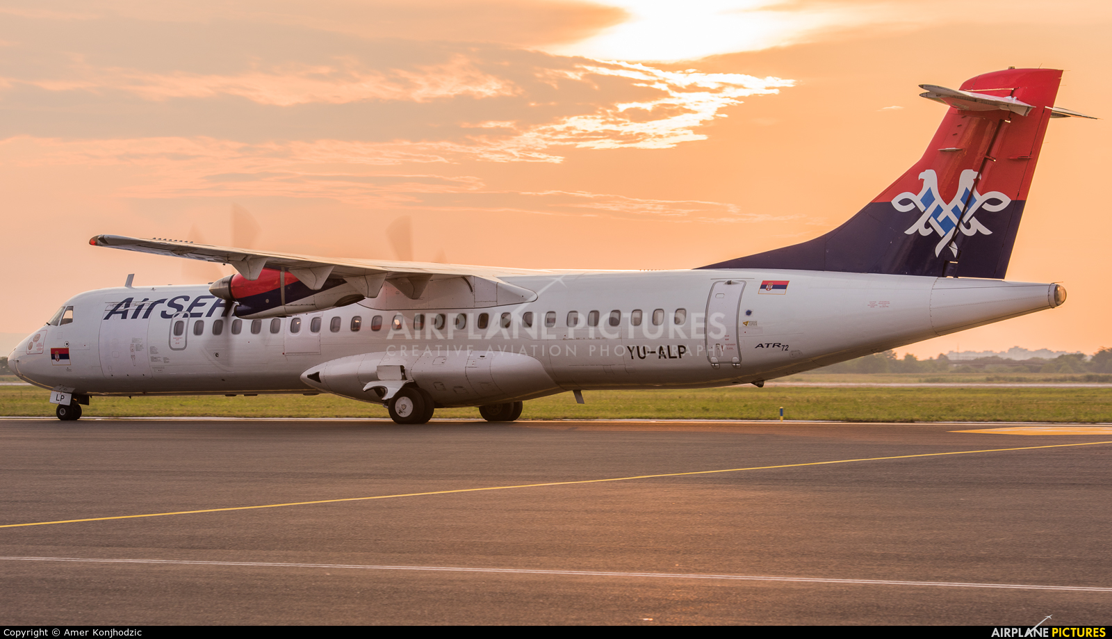 Air Serbia YU-ALP aircraft at Zagreb