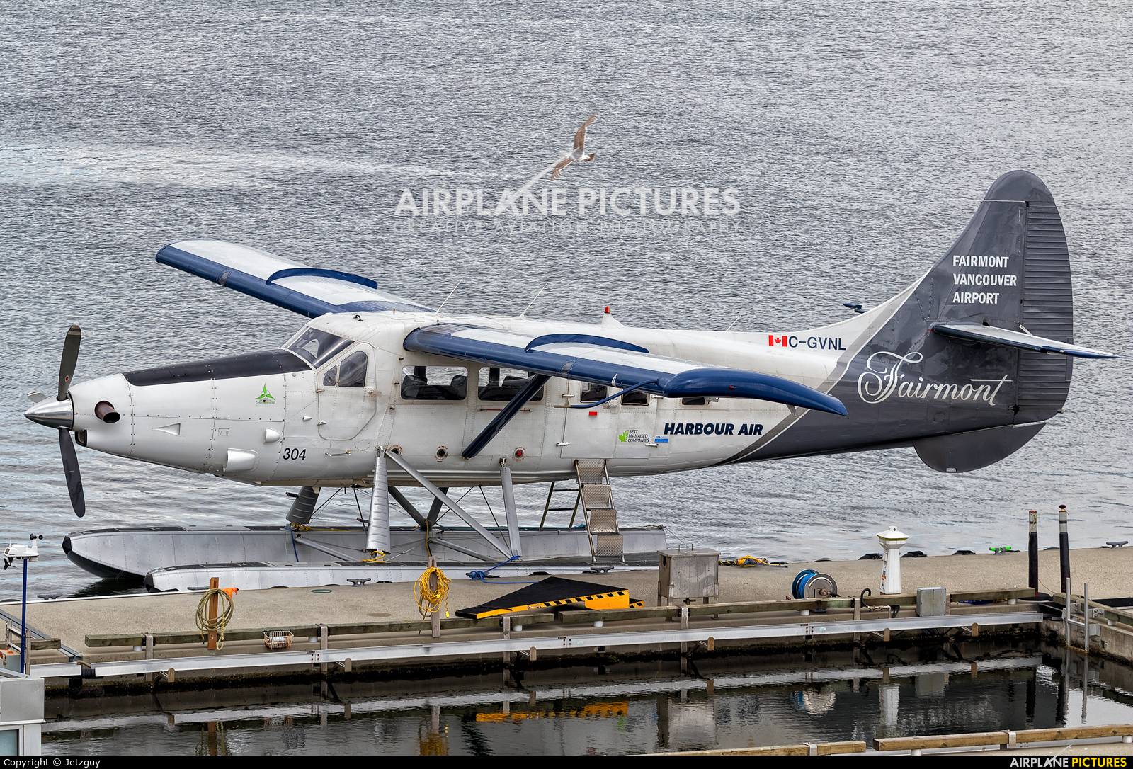 Harbour Air C-GVNL aircraft at Vancouver Coal Harbour, BC