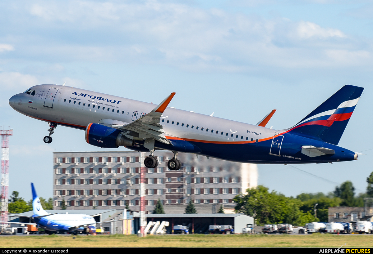 Aeroflot VP-BLH aircraft at Novosibirsk