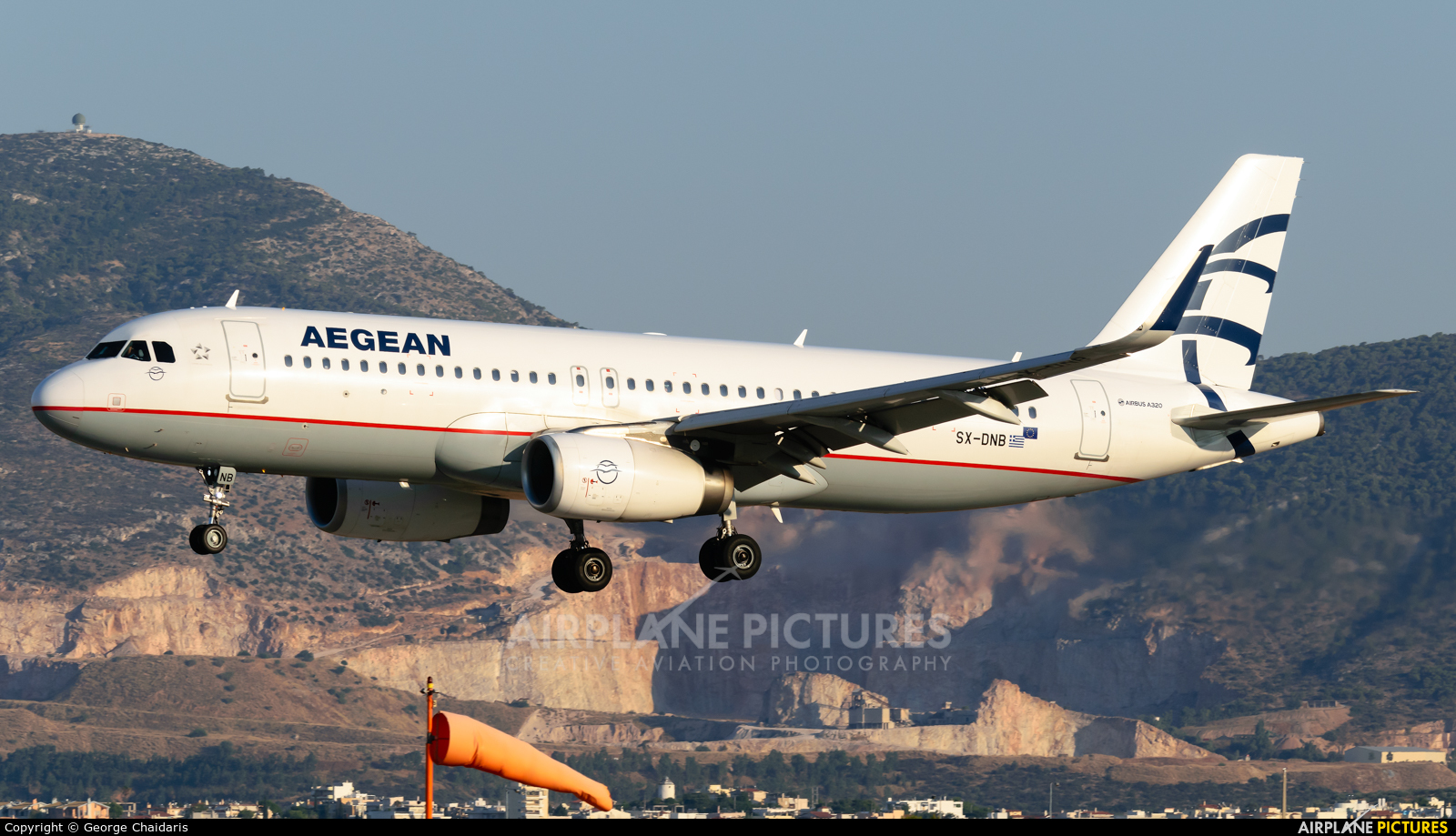 Aegean Airlines SX-DNB aircraft at Athens - Eleftherios Venizelos