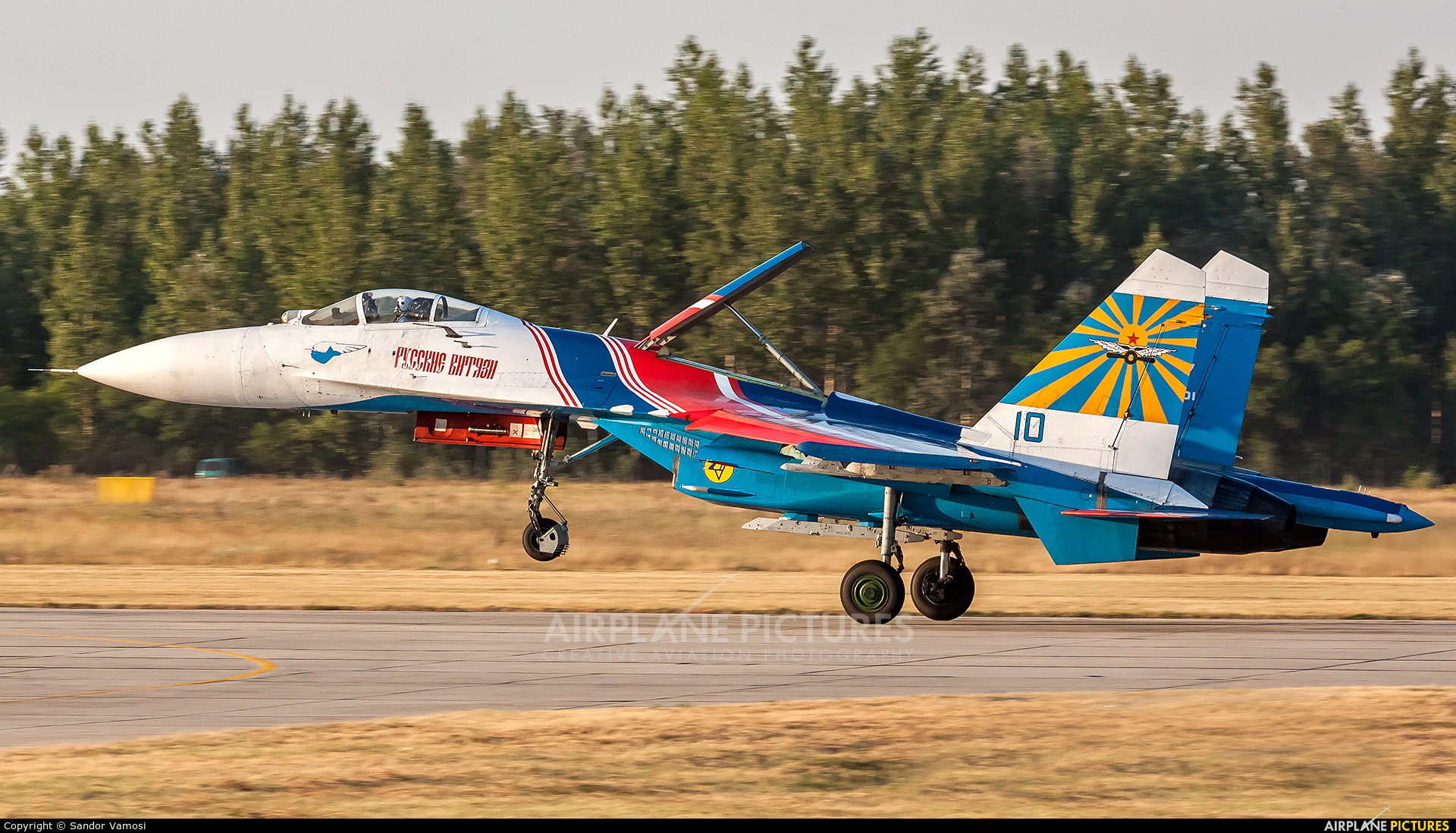 Russia - Air Force "Russian Knights" 10 aircraft at Kecskemét