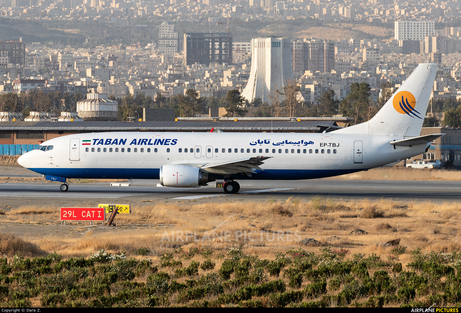 Taban Airlines EP-TBJ aircraft at Tehran - Mehrabad Intl