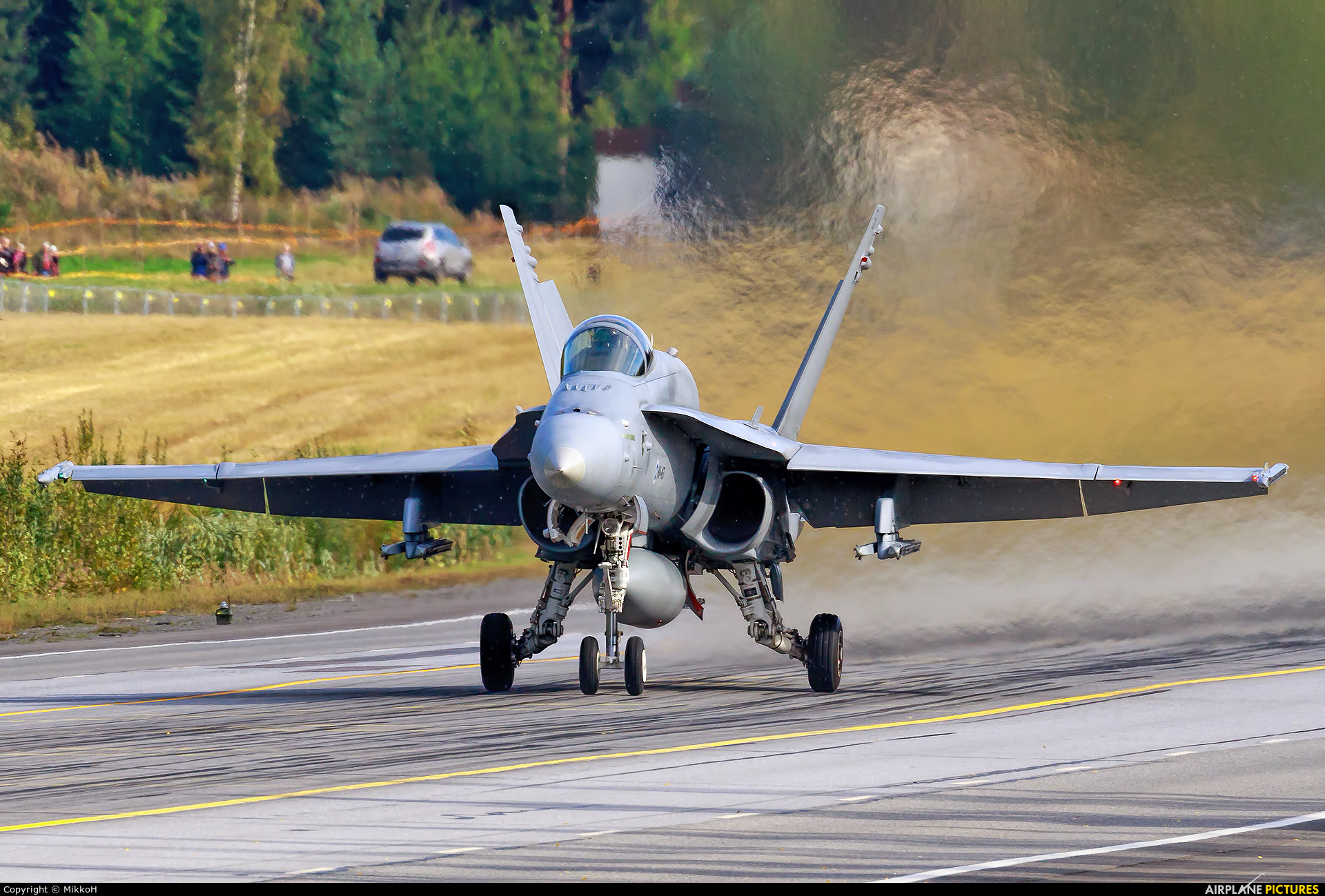 Finland - Air Force HN-451 aircraft at Off Airport - Lusi Highway Strip